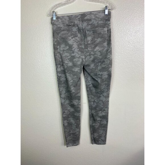 Spanx Womens Gray Camo jeggings size Large Skinny Pull on Stretch Classic - Picture 2 of 16